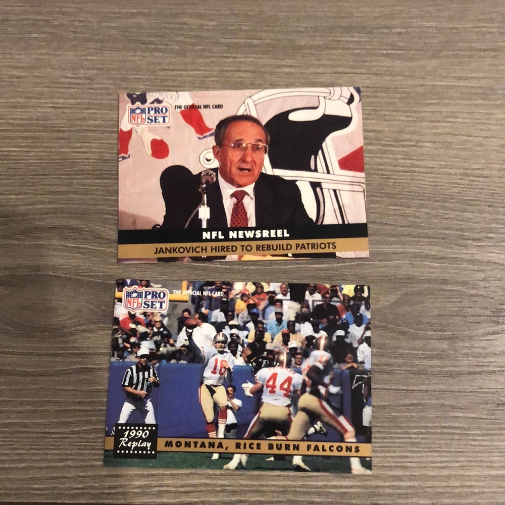 💕2 1991 NFL Pro Set cards